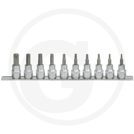 KS Tools 3/8" bit socket set for TX bolts, 10 pcs., T10-T55