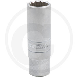 KS Tools Sparkplug socket, deep, 3/8", 14mm