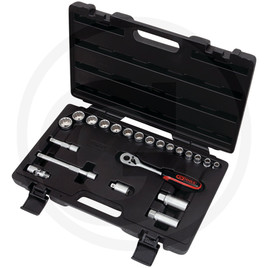 KS Tools Socket set, 22pcs, 3/8", 8-24mm