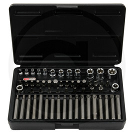 KS Tools TX socket+bit set, 57pcs, 1/4"+1/2"+3/8"