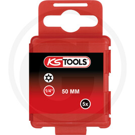 KS Tools 1/4" Bit TX-Stern, Bohrung, 50mm, TB5, 5er Pack