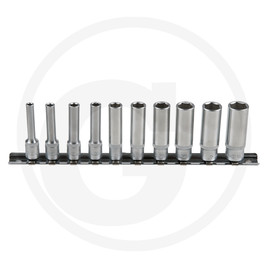 KS Tools CLASSIC hex socket set, deep, 10pcs,1/4"