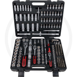 KS Tools Socket wrench set, 1/4"+3/8"+1/2"