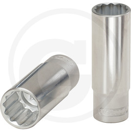 KS Tools 1/2" double hex socket, long, 12 mm