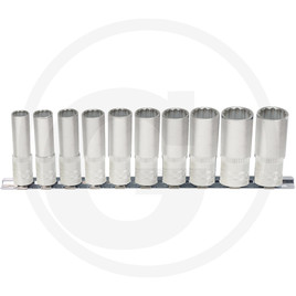 KS Tools 12 point socket set, long, 10pcs, 1/2"