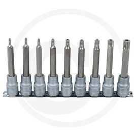 KS Tools TX bit socket set tamperproof,9pcs, 1/2"