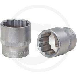 KS Tools 3/8" double hex socket, 1/4"