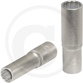 KS Tools 3/8" double hex socket, long, 9 mm