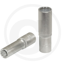 KS Tools 3/8" double hex socket, long, 21 mm