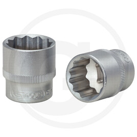 KS Tools 3/8" 12-kant-Stecknuss, 25/32"