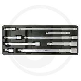 KS Tools 1/4"+3/8"+1/2" CHROMEplus® tilting-head extensions set
