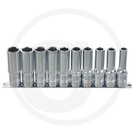 KS Tools CHROME+ socket set deep, 10pcs, 1/4"
