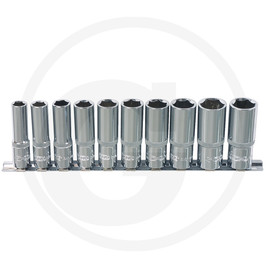 KS Tools CHROME+ socket set deep, 10pcs, 1/2"