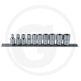 KS Tools 1/4" CHROME+socket set deep, 10pcs
