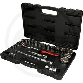 KS Tools CHROME+ socket set, 23pcs, 1/2"