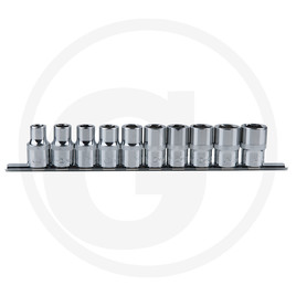 KS Tools 1/2" CHROME+ Hexagonal socket set,10pcs, 10-19mm