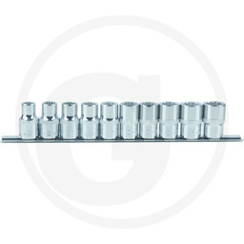KS Tools 1/2" CHROME+ Bi hex socket set,10pcs, 10-19mm