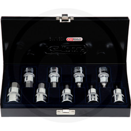 KS Tools CHROME+ hex bit socket set, 9pcs, 1/2"