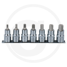 KS Tools CHROME+ hex bit socket set, 7pcs, 1/2"
