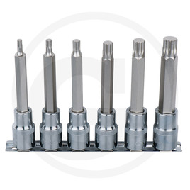KS Tools CHROME+ XZN bit socket set long, 6pcs