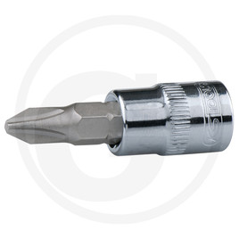 KS Tools CHROME+ PHILLIPS® bit socket, 1/4", PH2