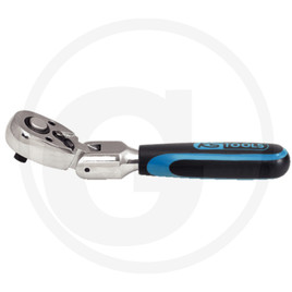 KS Tools CHROME+ flex head ratchet, 1/4", 140mm