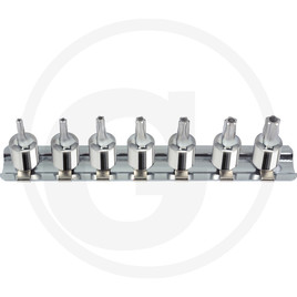 KS Tools CHROME+ 5 star bit socket set, 7pcs,1/4"