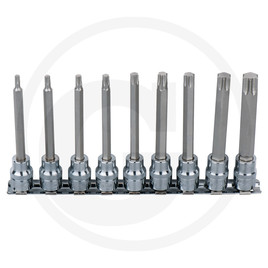 KS Tools CHROME+ TX bit socket set long,9pcs,3/8"