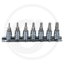 KS Tools CHROME+ TX bit socket set, 7pcs, 1/4"