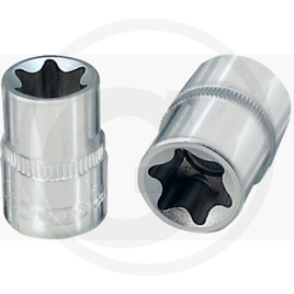 KS Tools CHROME+ TX socket, 1/4", E7