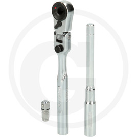 KS Tools 1/4" Bit-Gelenk-Umschalt-Knarren-Satz mit Steckada