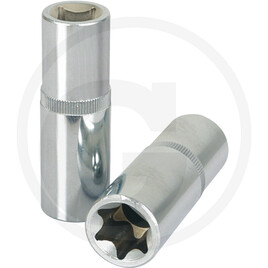 KS Tools 1/4" CHROMEplus TX-Stern-E-Stecknuss, lang, E4