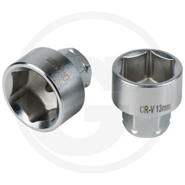 KS Tools 11 mm Durchgangs-Stecknuss, 10 mm
