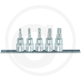 KS Tools 3/8" CHROME+ XZN spline bit socket set, 5pcs
