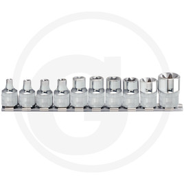 KS Tools CHROME+ TX E socket set, 10pcs, 3/8"