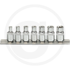 KS Tools CHROME+ TX socket set, 7pcs,1/4", E4-E11