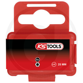 KS Tools 1/4" TORSIONpower Bit TX-Stern, 25mm, T9, 5er Pack