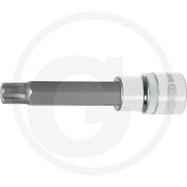 KS Tools 1/2" CHROMEplus Bit-Stecknuss RIBE,lang, M10, 240