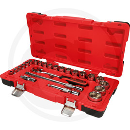 KS Tools 1/2" CHROMEplus Steckschlüssel-Satz, 24-tlg.