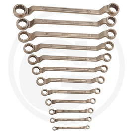 KS Tools BRONZE+ Double ended ring spanner offset set 12-pcs. 6-32mm