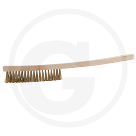 KS Tools BRONZE+ Wire brush, tin bronze wire, crimped, 5 rows