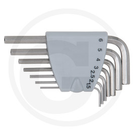 KS Tools STAINLESS mini hex key set, 7pcs