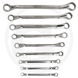 KS Tools STAINLESS ring spanner offset set, 9pcs