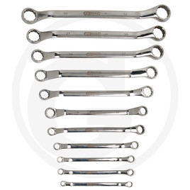 KS Tools STAINLESS ring spanner offset set, 11pcs