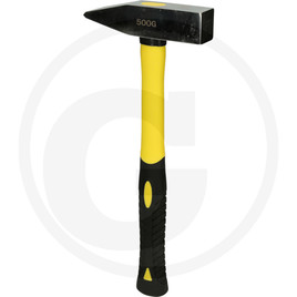 KS Tools EDELSTAHL Schlosserhammer mit Fiberglasstiel, 500g