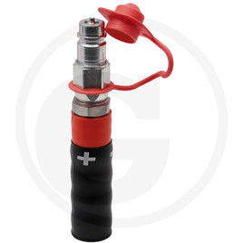 GRANIT (+) plug with grip plastic red