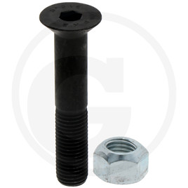 GRANIT Threaded countersunk steel screw, hexago
