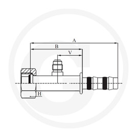 Manuli Fitting 0° OR f. 3/4”-16-UNF 10 1/4"SAE