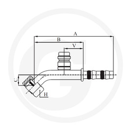 Manuli Fitting 45° OR female 1"-14-UNS 10 HPV